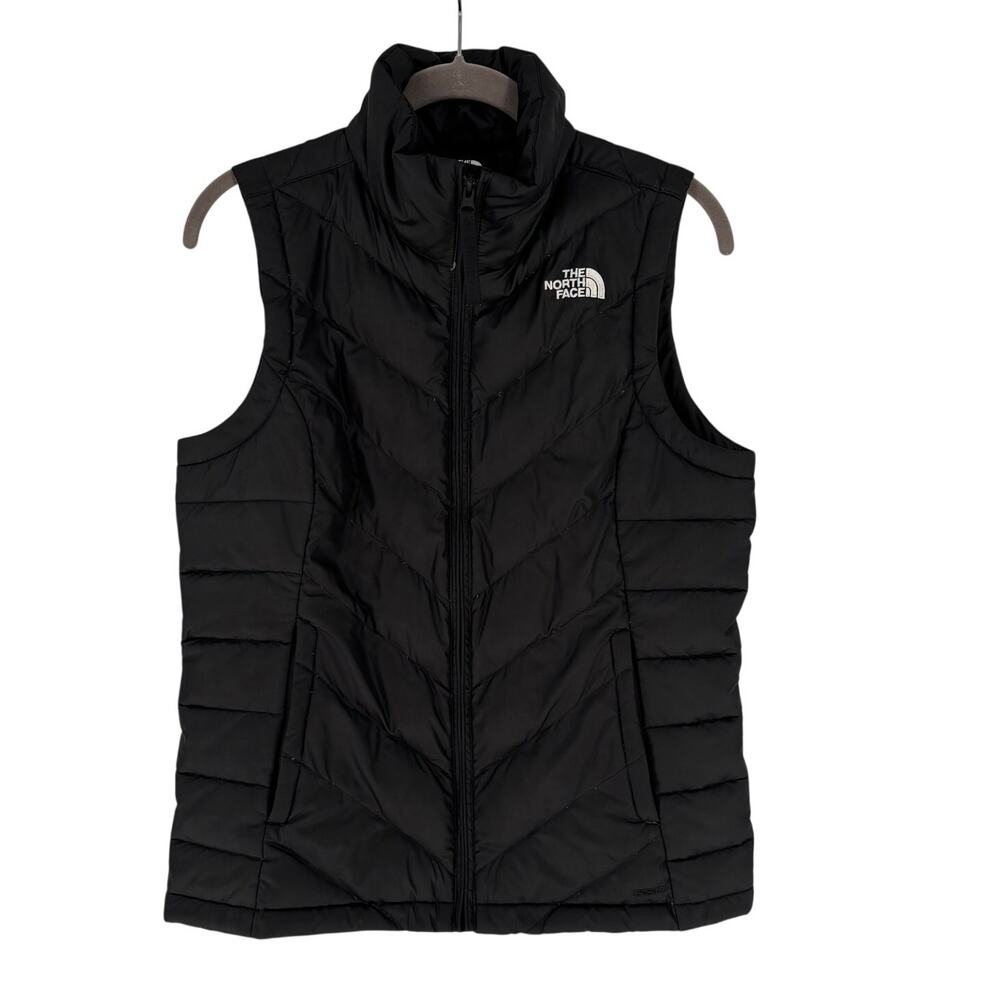 The North Face 550 Down Puffer Vest Womens Size Small, Black Insulated Full Zip